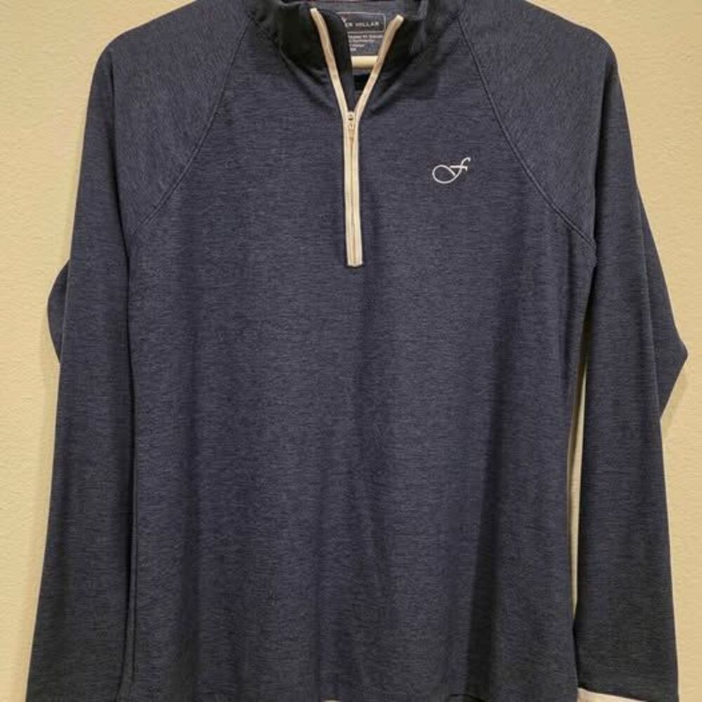 Peter Millar Golf Shirt Womens M Navy Blue 1/4 Zip Pullover